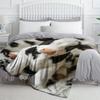 Cozy Cows Print Flannel Blanket | Soft Warm Polyester Fleece Throw - For Sofa, Bed, Travel & Ideal Gift for Family Friends