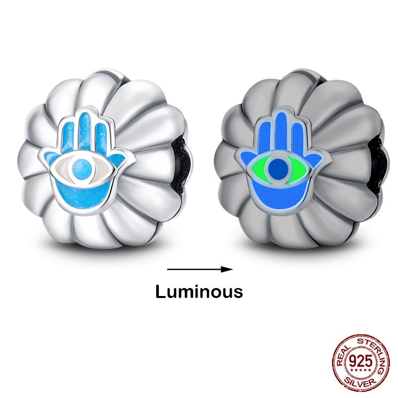 silver-plated Glow in the dark Firefly Honeybee Star Charms Beads Fit Qikaola Original Bracelets Fine DIY Jewelry Gift