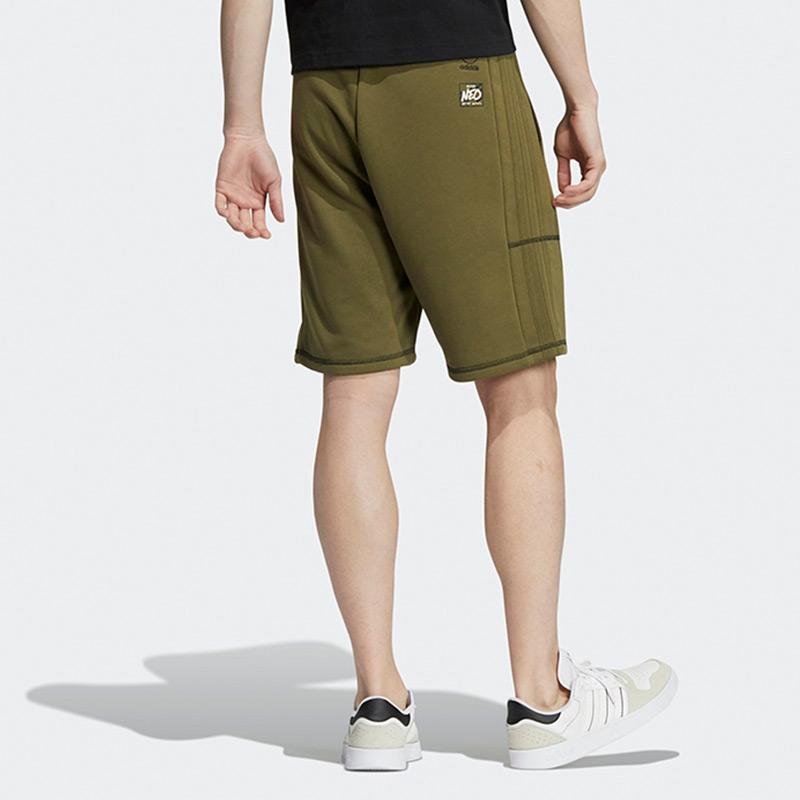 Adidas Neo Knit Sports Casual Shorts Men Bottoms Army-Green HC9696