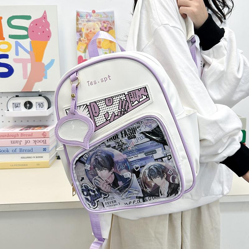 Japanese manga pain bag girl student versatile shoulder portable messenger bag millet display bag JK transparent schoolbag