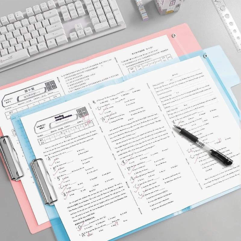 A3 Paper Folder Transparent Folder Student Paper Storage Bag Paper Sorting Artifact A4 Folder Board Office Supplies Student Note