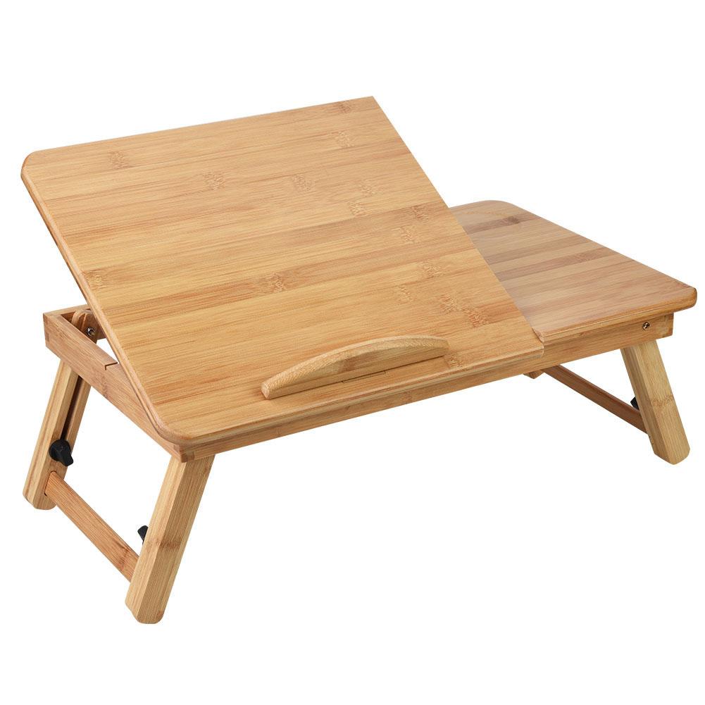 Taşınabilir Katlanabilir Ahşap Bambu Bilgisayar Dizüstü Bilgisayar Masası Kanepe Yatak Dizüstü Bilgisayar Standı 50*30