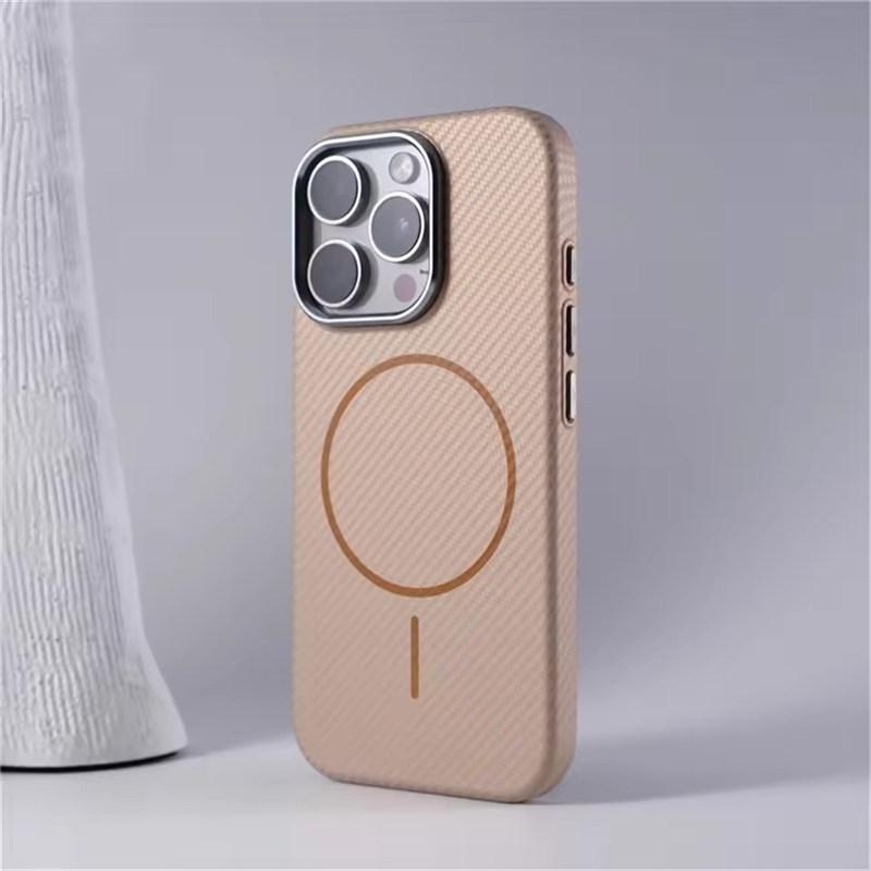 

Ультратонкий простой чехол Hit Color Magsafe для iPhone 16 15 14 Pro Max с матовой беспроводной зарядкой и жестким магнитным покрытием iPhone 14 золотой