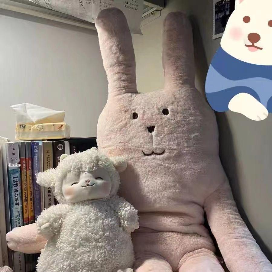 Big White Rabbit Plush Sleeping Pillow - Cute, Soothing Stuffed Toy for Healing & Birthday Gift