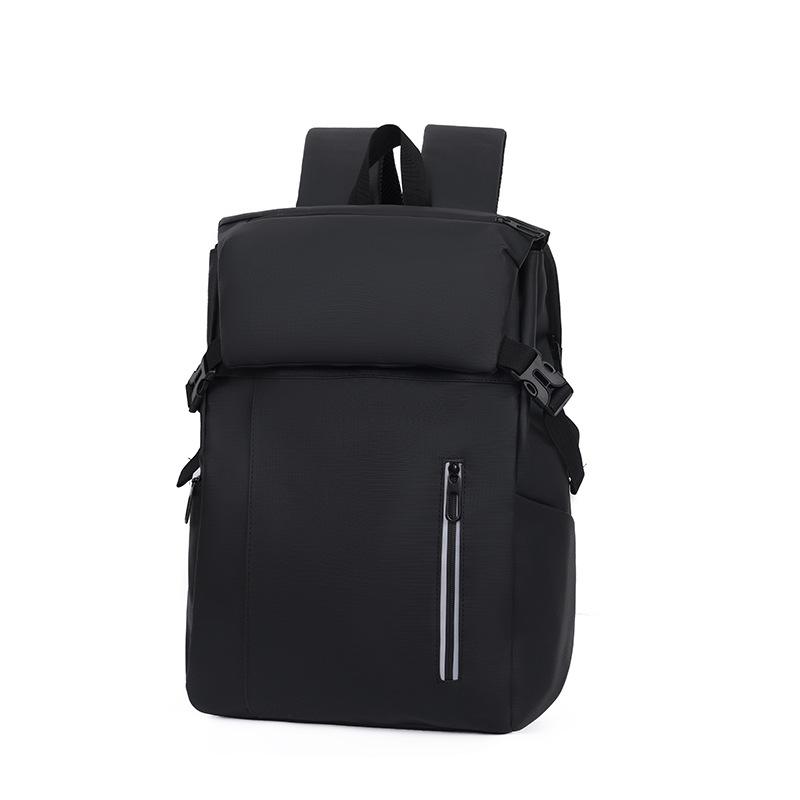 Minimalist Water-resistant Leather Backpack - Ideal for Men, Students, and Commuters