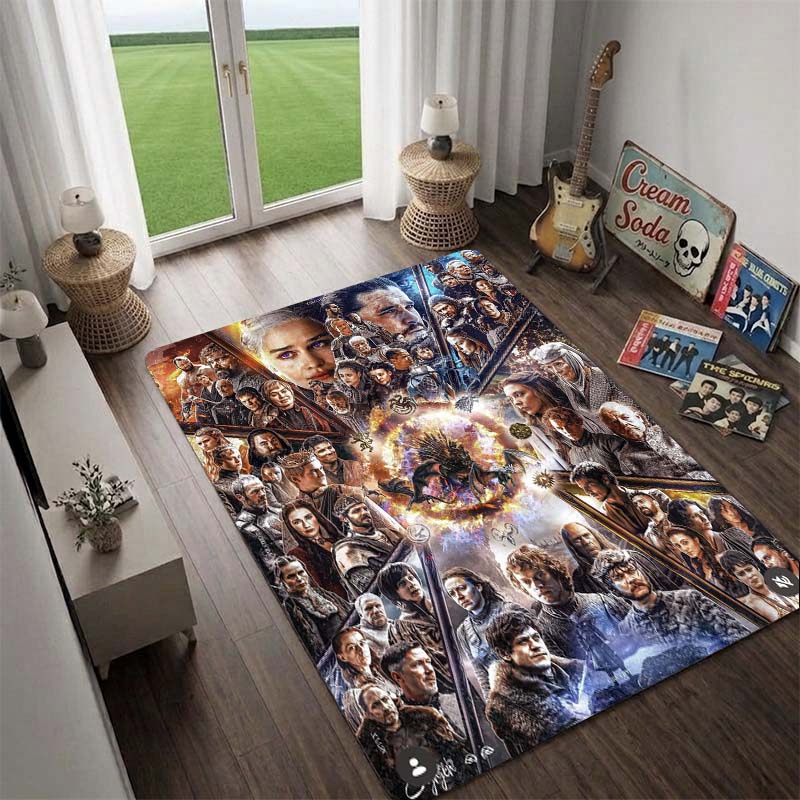 House Targaryen,the Dragon Queen,*Game of Thrones* Rug,Living Room Rug,Floor Mat for Computer Chair, Doormat, Bedside Carpet