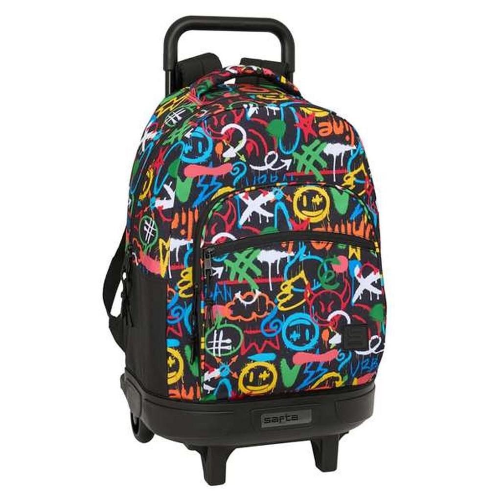 School Rucksack with Wheels Safta Colors 33 x 45 x 22 cm Graffitti