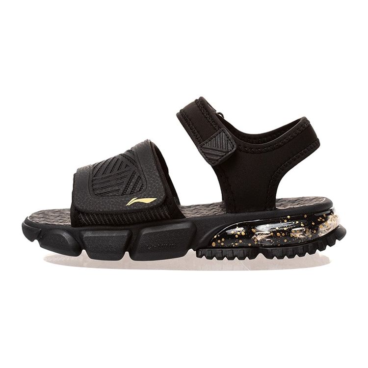 

Li Ning Kids Yilong Air Cushion Non-Slip Прочные спортивные сандалии Детские сандалии Черный YKUR002-1 33