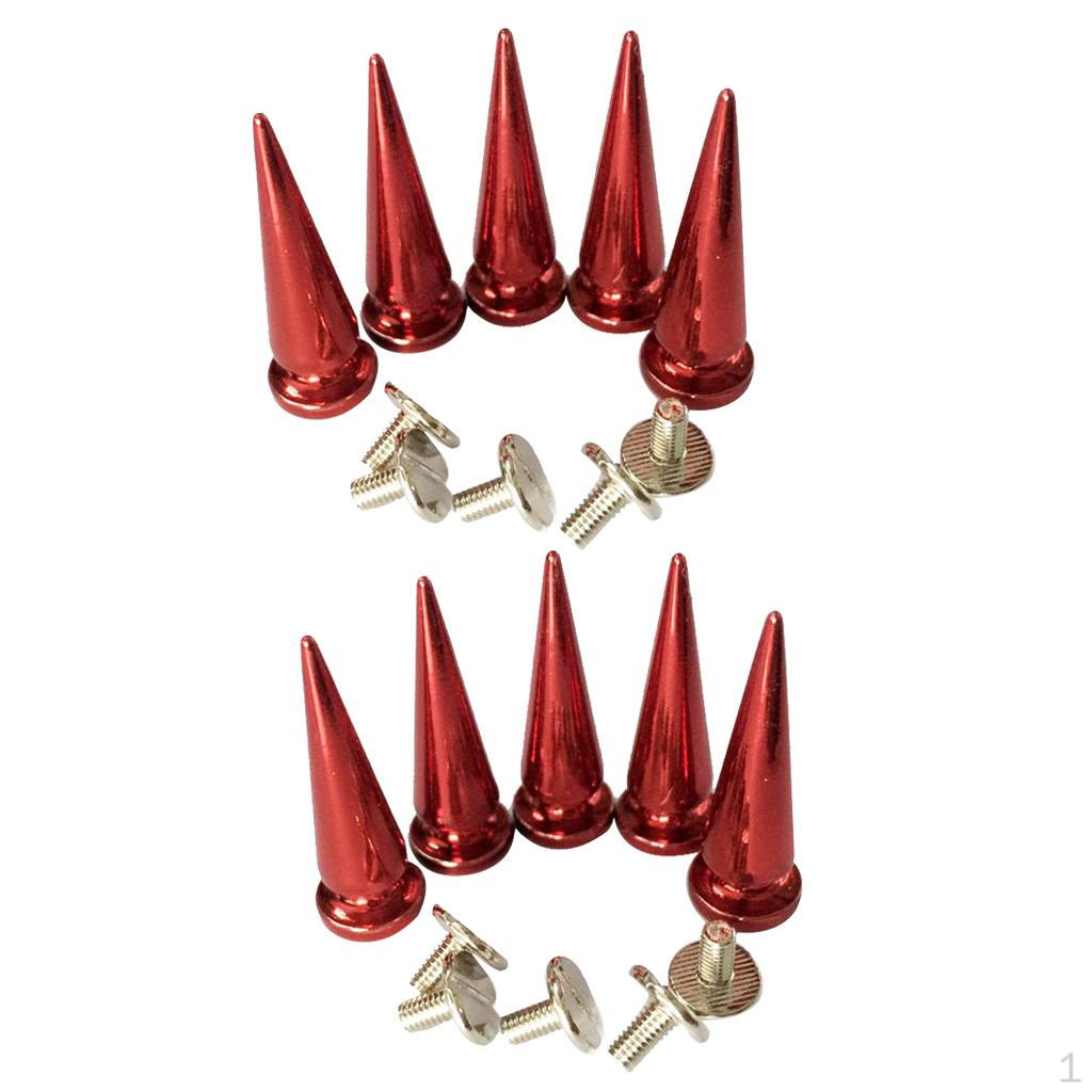 10 Pcs Copper Taper Screw Stud Leather Craft Rivets Shoe