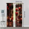 2pc,  Curtains Heart lights as Valentine's Day Versatile Polyester,Without Electricity Wall Decor Suitable for Parties and