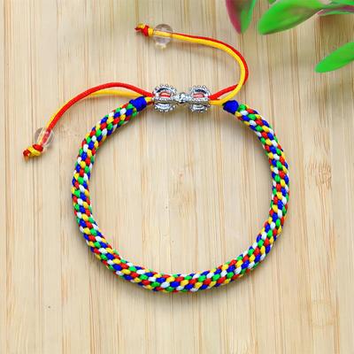 Five-colored Thread Bracelet Knot Thread Good Luck Good Fortune Health Happiness Wish Length