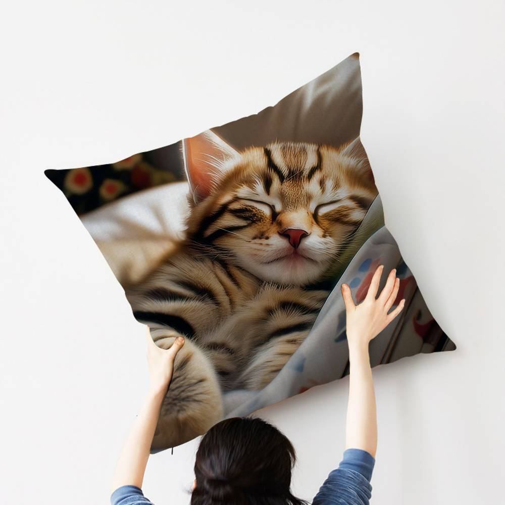 Cat Cute Kitten Stitch Lucky Dragon pillow cover sofa cushion cover home room decoration children gift