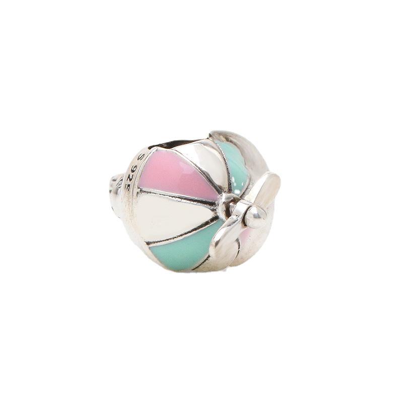 Silver-Plated Propeller Hat Charm: Energetic Beaded Boy Gift