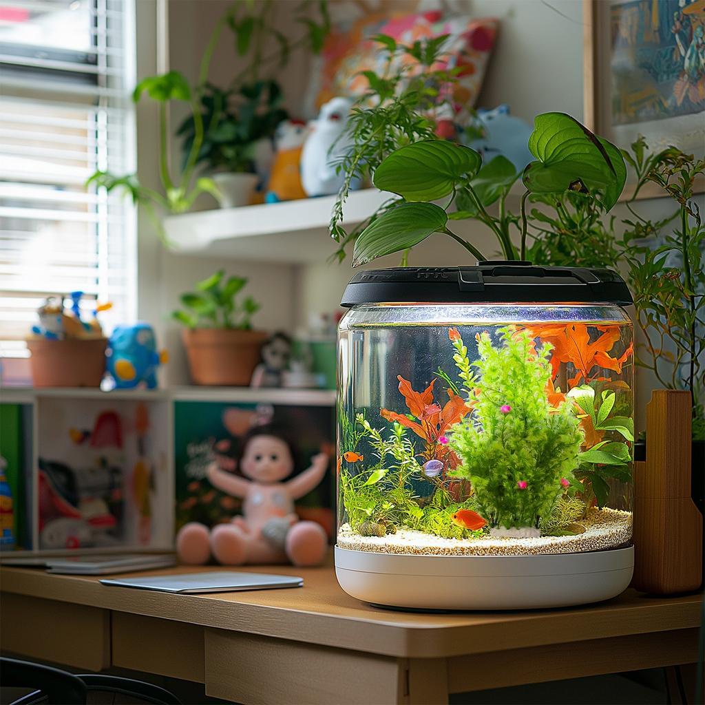 Artificial Decorative Plant Rose Bud Realistic Aquarium Decoration
