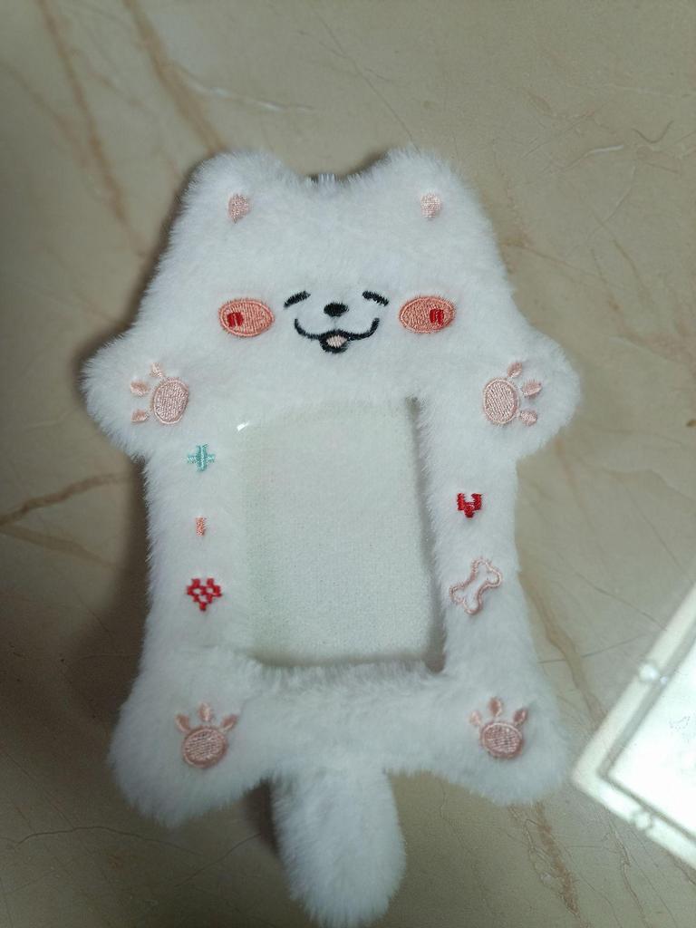 Chaveiro de Mochila de Pelúcia de Animal Fofo e Porta-Cartões - Pingente de 3 Polegadas para Fotos e Cartões
