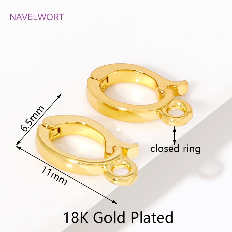 

18K Gold Plated Inlaid Zircon Connector Clasps,Brass Pendant Bail Clasp For Jewelry Making,DIY Handmade Necklace Making Supplies 2 pieces