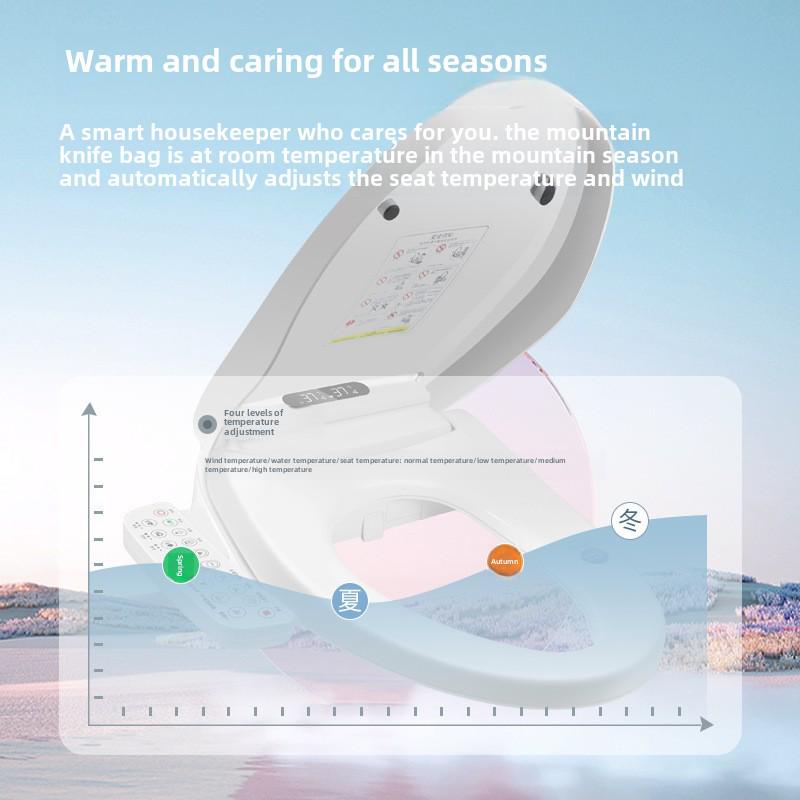 Intelligent Auto-sterilizing Heated Toilet Seat with Washing & Drying Functions