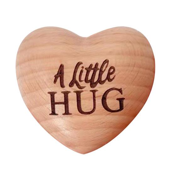Wooden Heart Pocket Hug Token Love Reminder Portable Keepsake Mini Love Heart