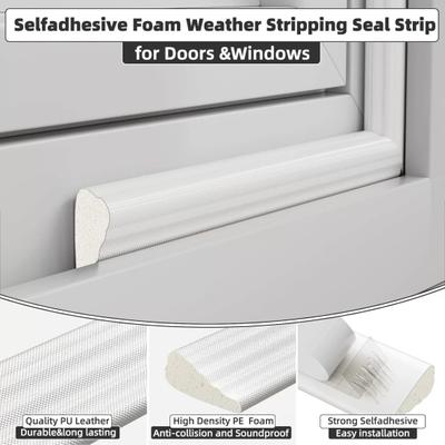 1 Rol 100/300/500CM Raamafdichtingsstrip Zelfklevende Tochtstrip Geluidsisolatie Geluidsdemping Deurafdichtingsstrip Winterisolatietape