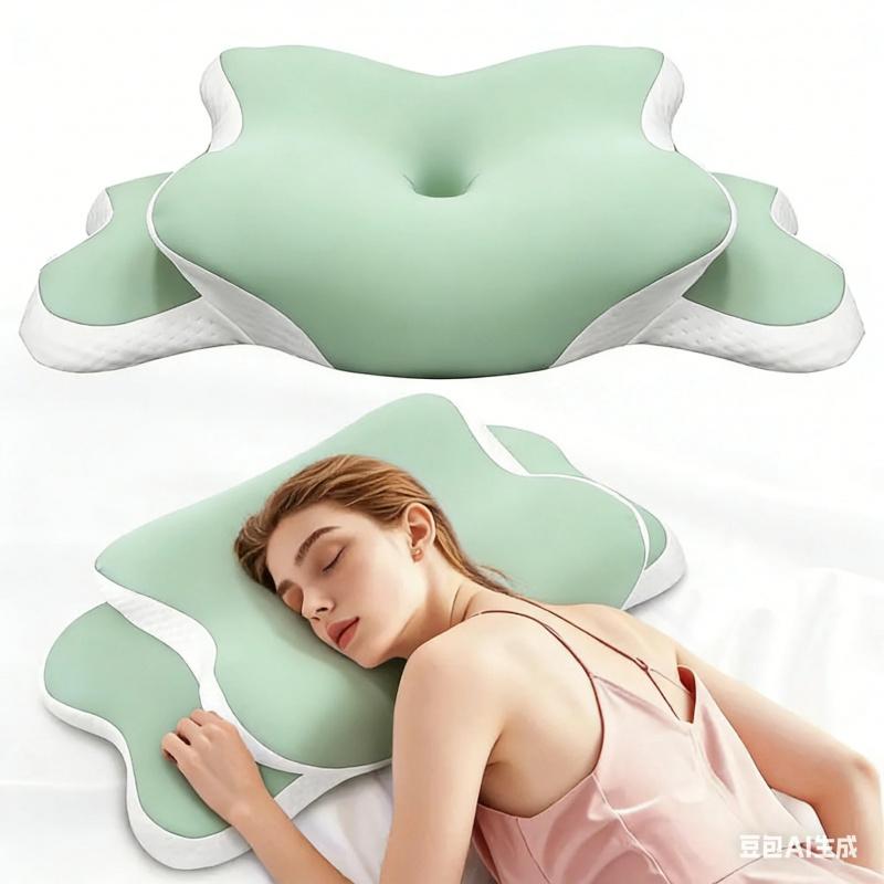 Cervical Pillow for Neck Support Ergonomic Butterfly Memory Foam Pillows for Sleeping Side Back Stomach Orthopedic Bed Pillow