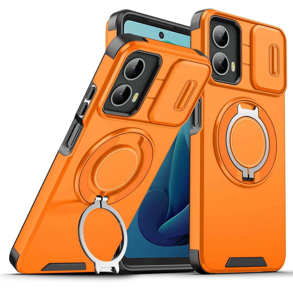 Armor Magnetic Holder Case for Motorola Moto G Play 5G G5G GStylus 5G GPower 5G 2024 Slide Camera Protection Shockproof Cover