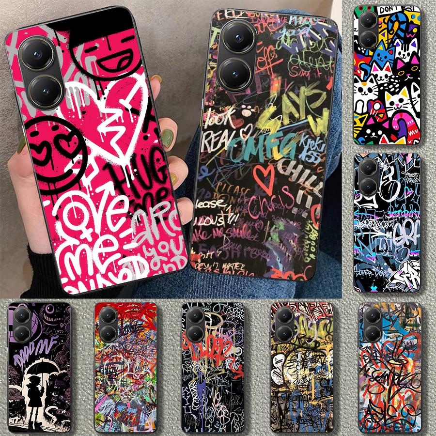 Graffiti Fashion Cool Phone Case Cover for Xiaomi Poco X6 X5 X7 Pro F7 Ultra Redmi 15C 15 13C 13 12C 12 10C 10 10A 9C 9A 9T 9 Co