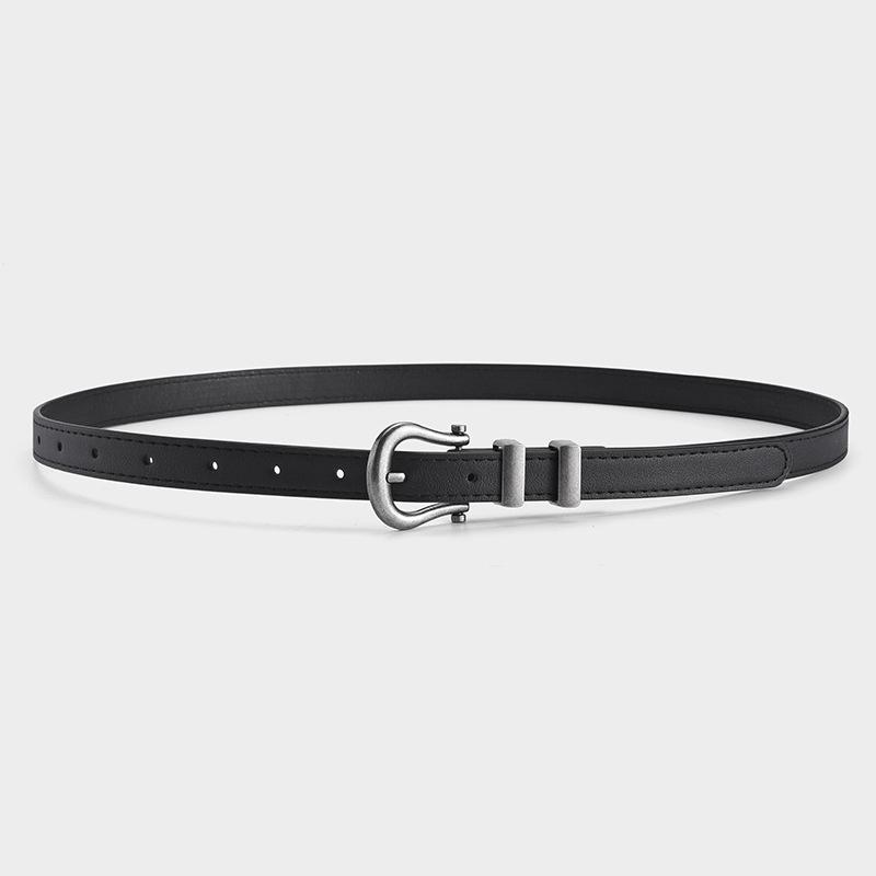 Black Pu Trendy Leather Belt For Fashionable And Casual Wear Perfect For All Occasions