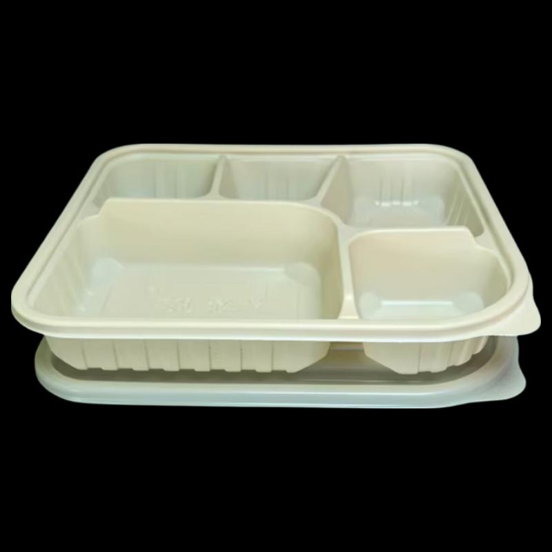 

Greenspring 1000ml 5-Compartment Biodegradable Lunch Boxes with Lids