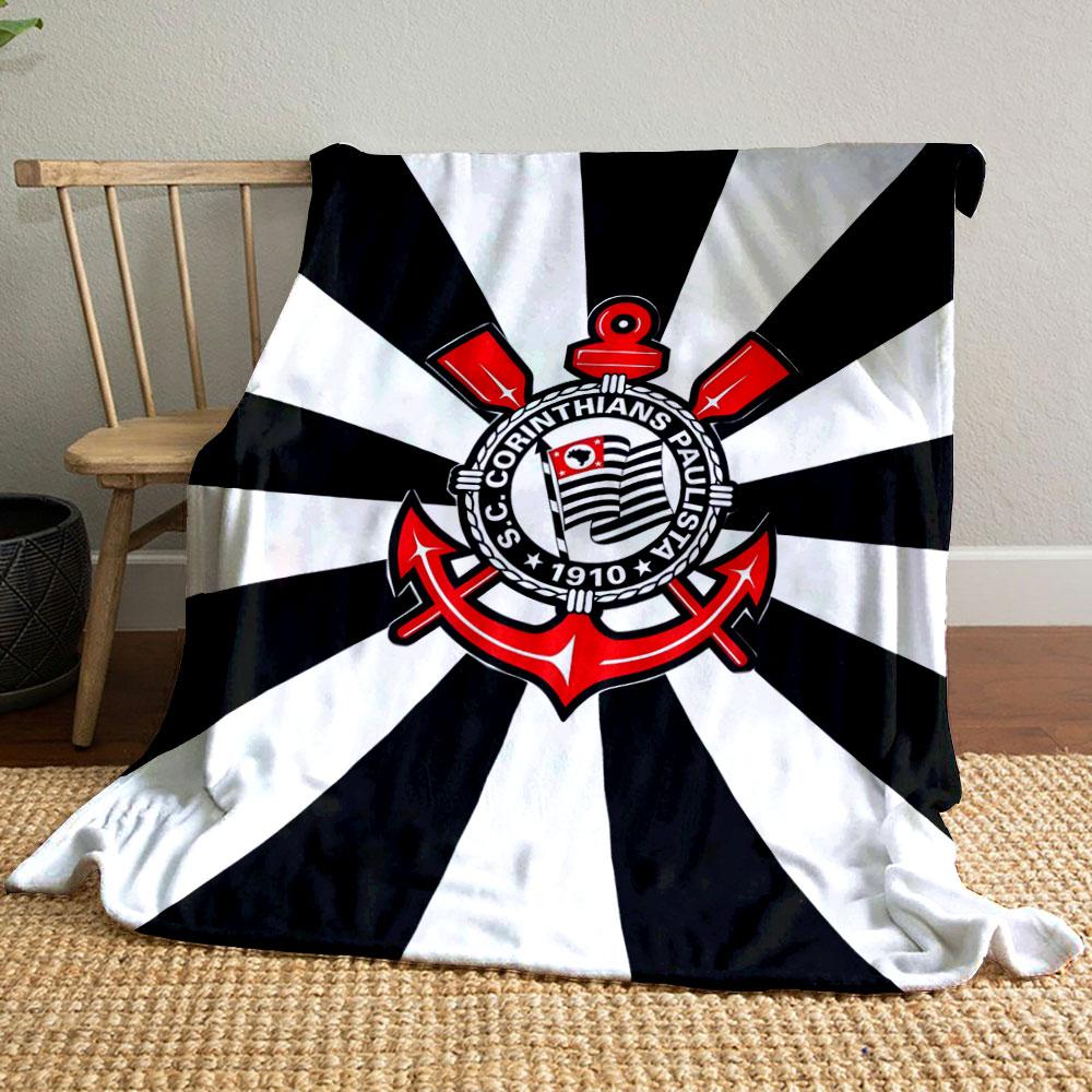 Black and white radial stripes with a detailed red and white emblem. for all seasons blanket lunch break throw gift