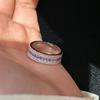 Elegant Purple Floral Diamond Ring for Women Luxury Red Ruby Zircon Fashion Jewelry