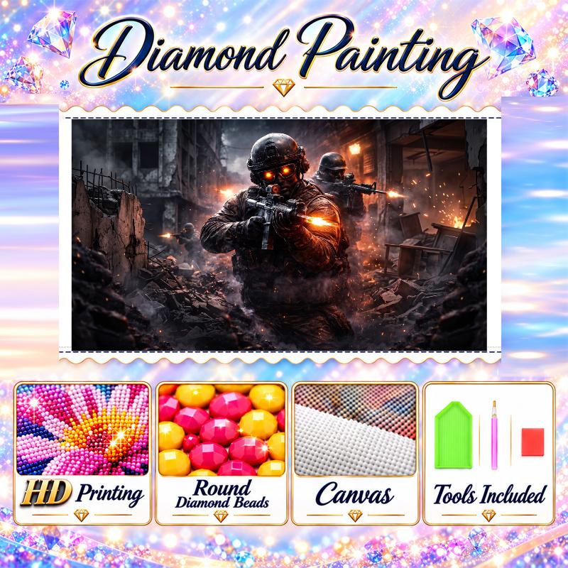 Counter-Strike 5D Diamond Painting Kit DIY Full Drill Diamond Art Home Wall Decor