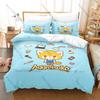 Personality Aggretsuko Anime Bedding Set New Soft Duvet Cover Pillowcases Cute Red Panda Print Bed Set for Kids Adults Bedroom D