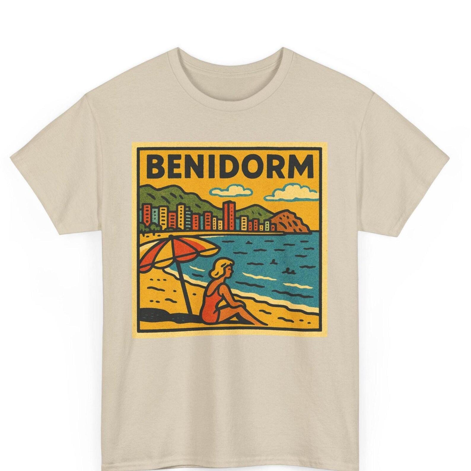 Benidorm Comic T-Shirt: Retro Spain Beach Graphic Tee 4XL
