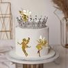 Set of 5 Enchanted Fairy Cake Toppers – Playful Princess Acrylic Decorations for Enchanting Weddings, Dreamy Birthday Parties