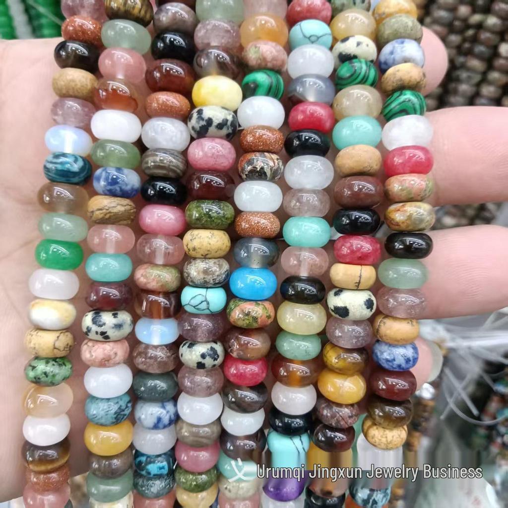 100 Natural Stone 5x8mm Abacus Beads for Jewelry Making – Bracelets & Necklaces