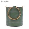 JOGUJOS new leather women's bag shoulder bag large capacity retro bucket bag premium sense vegetable tanned leather messenger bag
