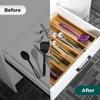 Utoplike Cutlery Storage Extendable Cutlery Wooden Storage Sliding Dish Storage Kitchen Drawer Tabletop Drawer, Case, Box, Tray, Case, Storage,