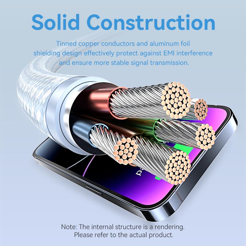 Кабель Vention USB Type C PD 27 Вт для iPhone 15 14 13 12 Pro X 8 — фото 7