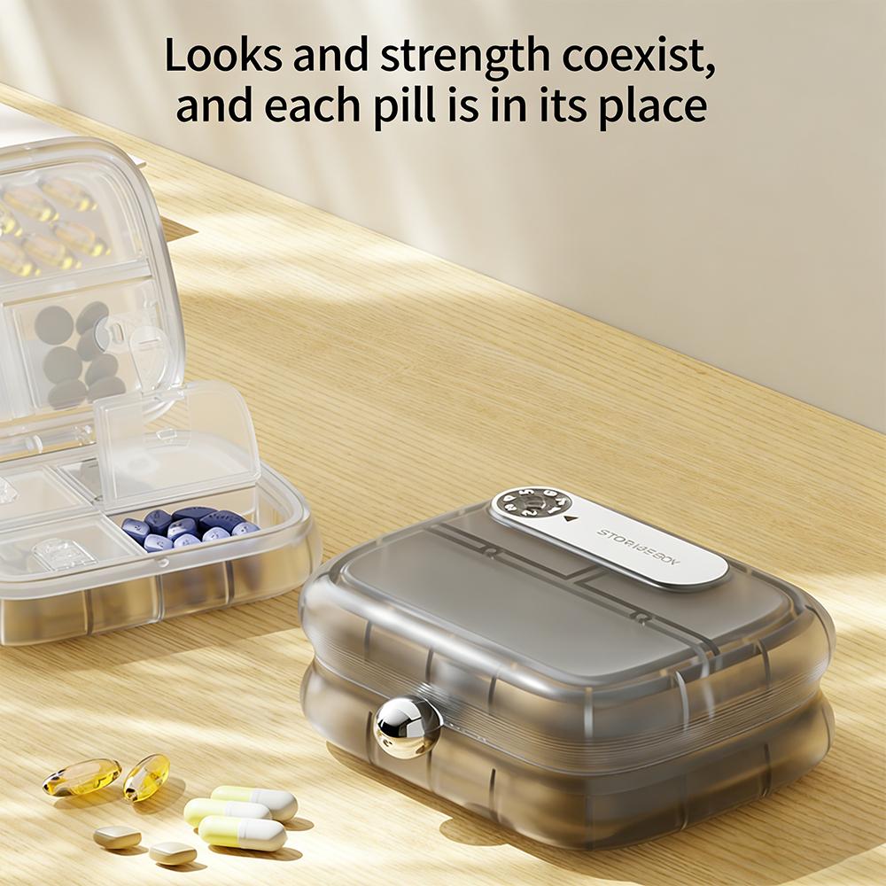 Portable Large Capacity 7 Grids Pill Box Sealed Dustproof Weekly Medicine Box Transparent Light Proof Pill Organizer Travel Use