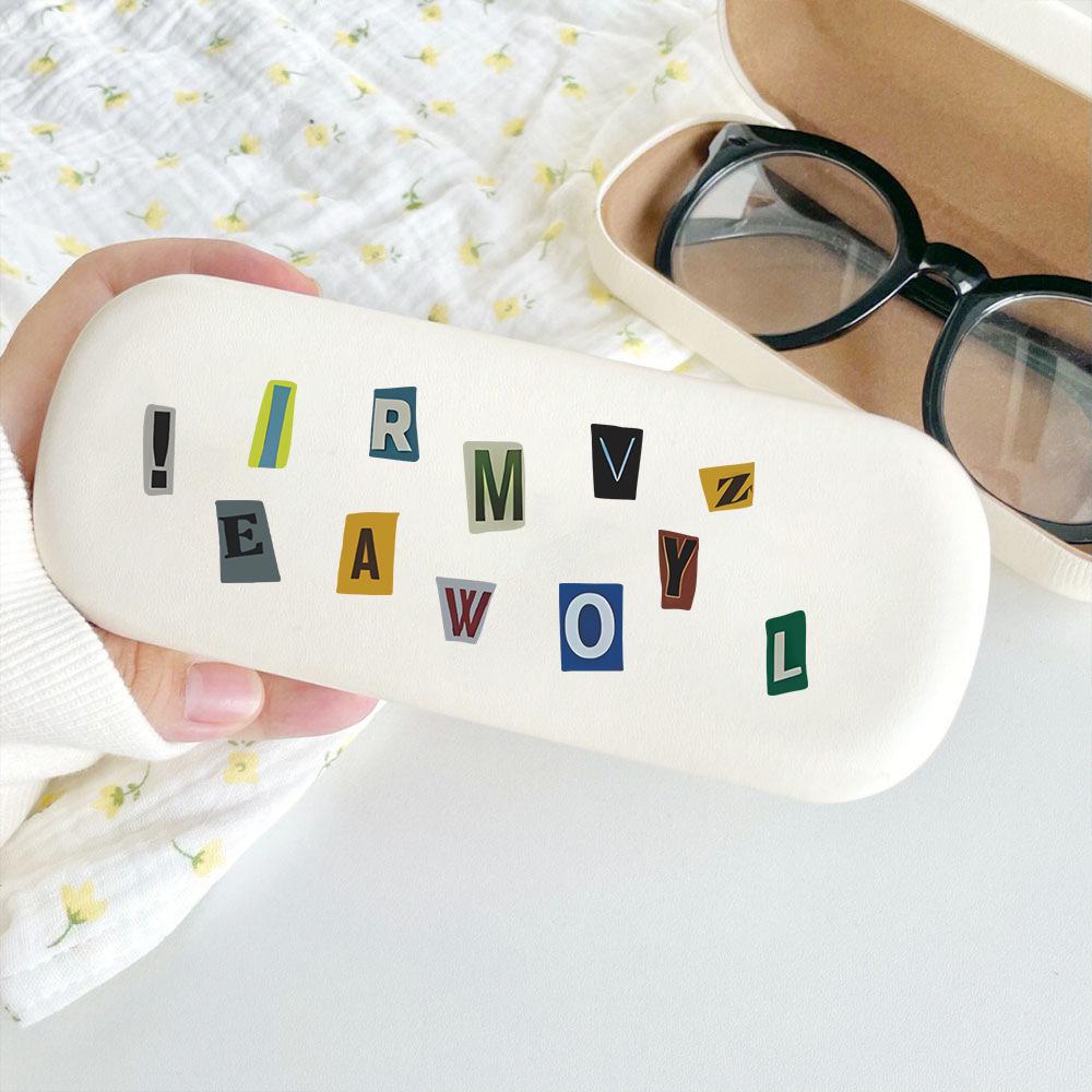 10 Sets Retro Watercolor Letter Stickers - Creative Stationery for DIY Notebook Decoration