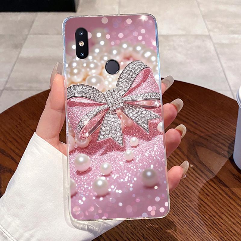 Jelly Casing For Xiaomi Mi Mix 2s Fundas Protective Coque Clear Silicone Soft TPU Back Cover Cute Rabbit Cat Dinasaur Phone Case