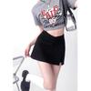 Autumn High Waist Black Slit Skirt for Women - Spicy, Hip-Hugging, Short Skirt Design