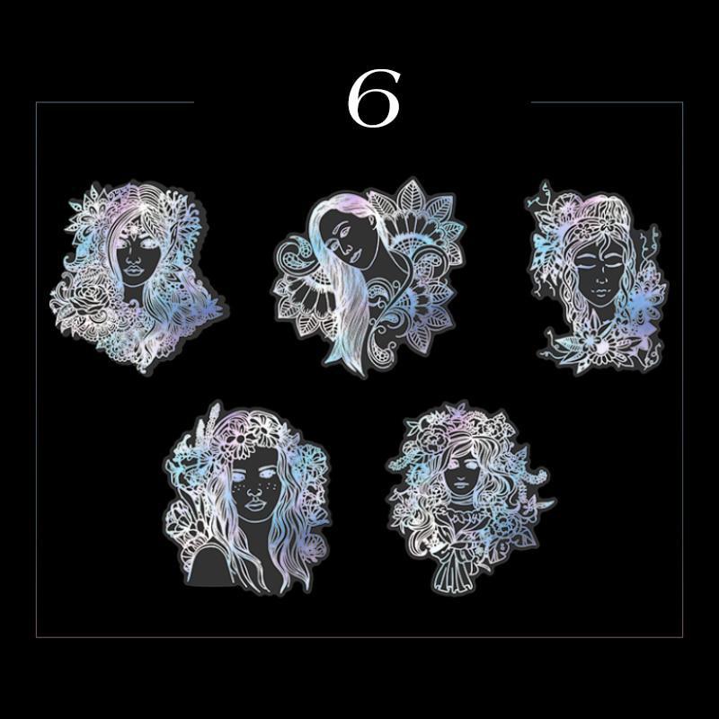 1set Vintage Animal Sticker Art Aesthetic Feather Hand Account Decoration Stationery Sticker