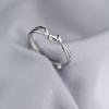 925 Silver Plated Open Ring for Women Geometric Minimalist Stackable Adjustable Silver Finger Ring
