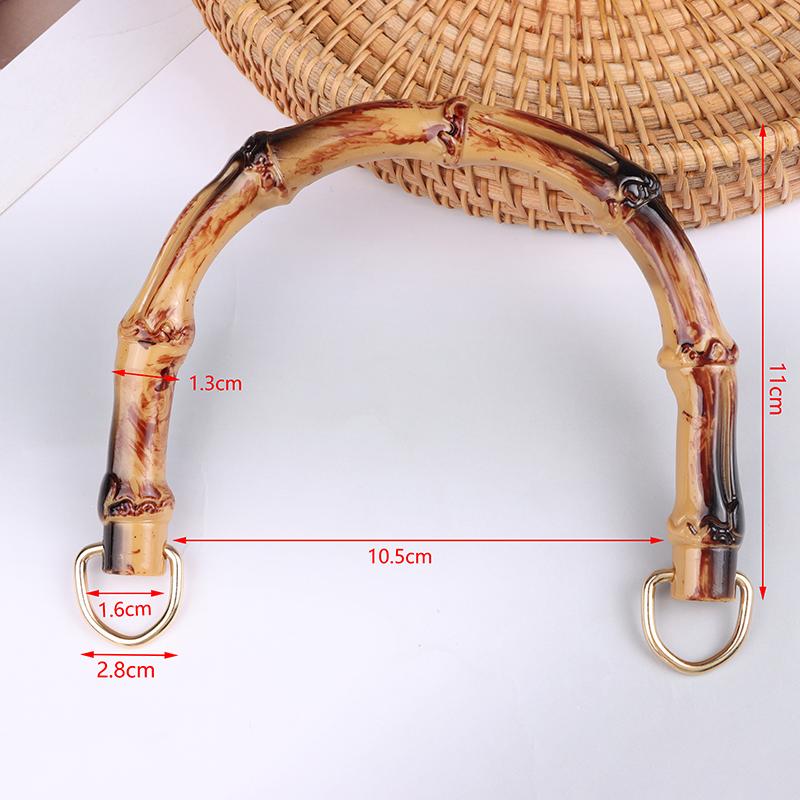 1Pc Gift Box Handle Bamboo Purse Handles Handbag Band Handle Shoulder Bag Strap Diy with Buckle Bag Accessories