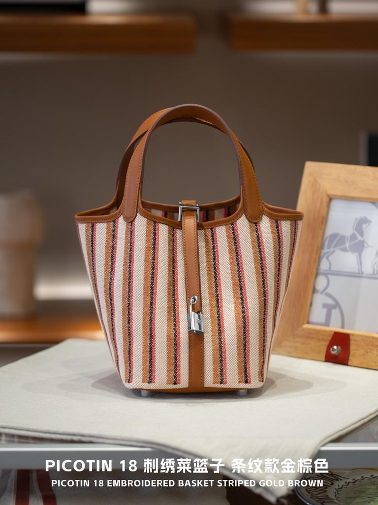 Picotin18 Handgenähte Rindsleder Tragetasche Vielseitige Allround-Damentasche