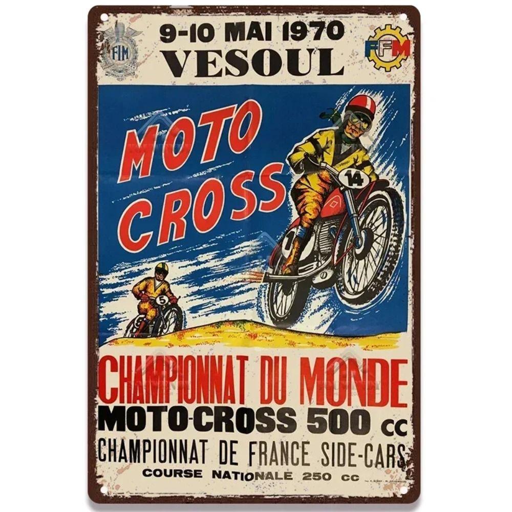 Scooter Metal Wall Art, Retro Moped Poster Sign 20x30cm