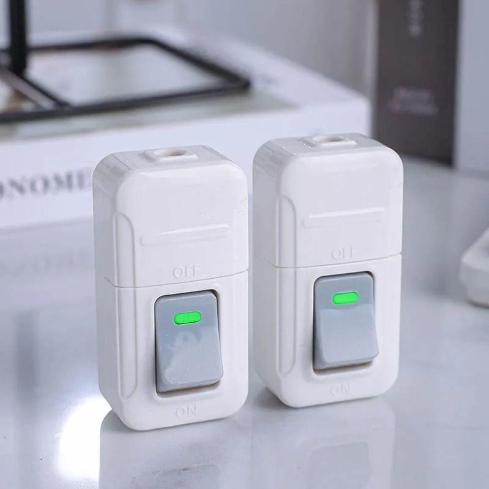 Square Push Button Switch Plastic Small Rocker Button Inline on/Off Light Switch  Home