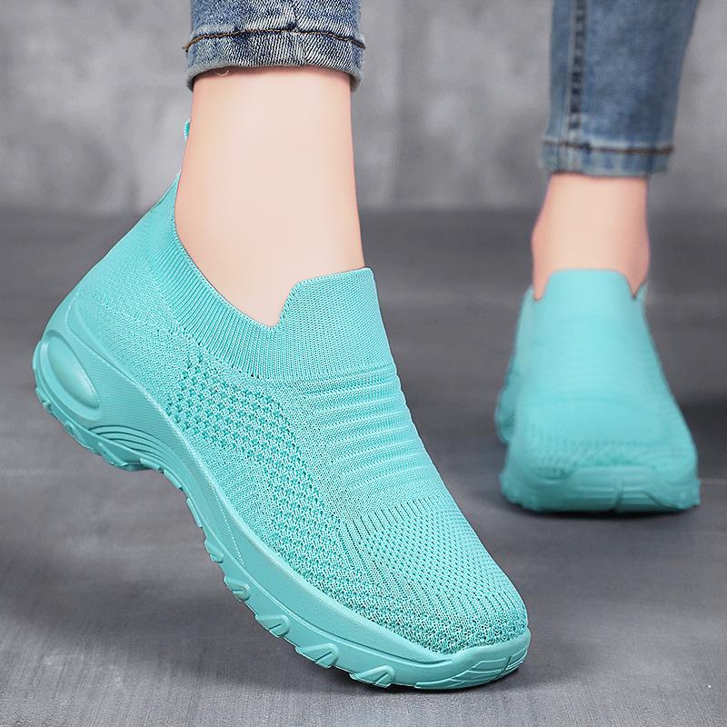 New Women's Premium Casual Sneakers - One Foot Stirrup No Tired Feet Breathable Arch Support Comfortable Fashion Anti-slip Cushioning Shoes