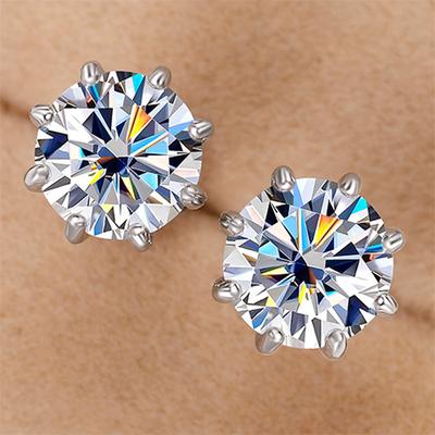 Orecchini a lobo da donna versatili alla moda con zirconi cubici orecchini per piercing all'orecchio colore argento alta qualità gioielli da donna all'ingrosso